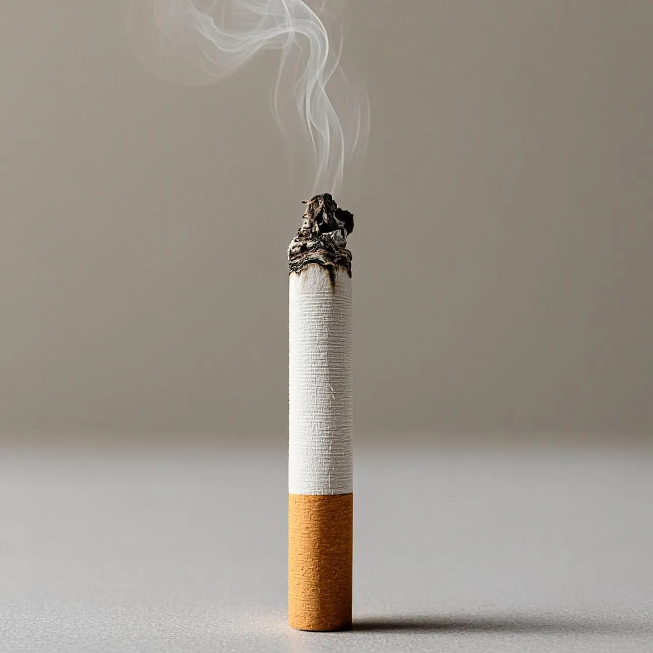 CIGARETTES — a single cigarette, impeccably lit, treated as a luxury object