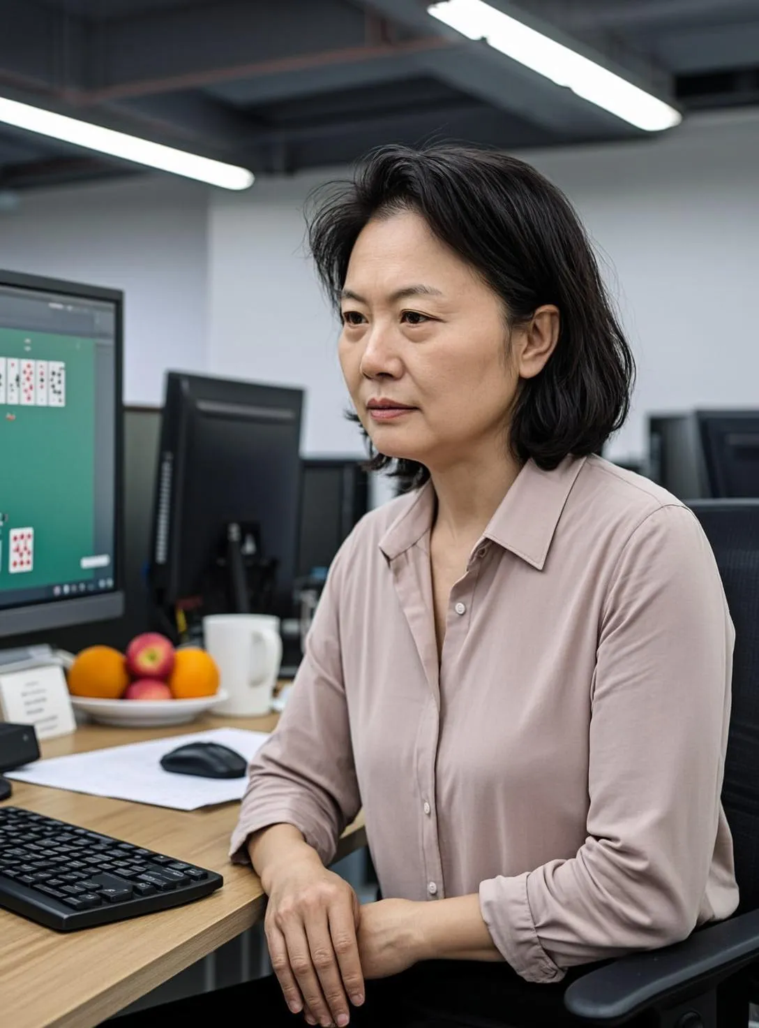 Your ayi at your desk in Changsha — a sample monthly photo update