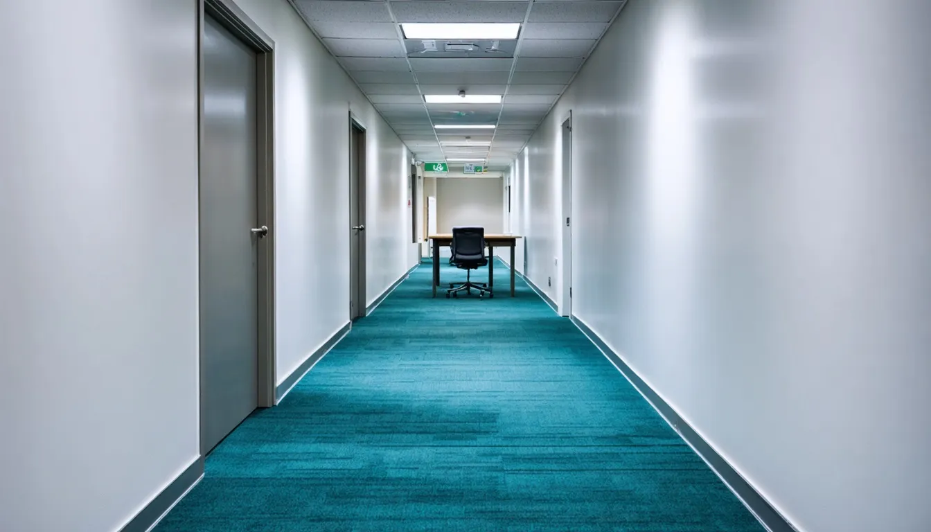 The corridor between our two divisions
